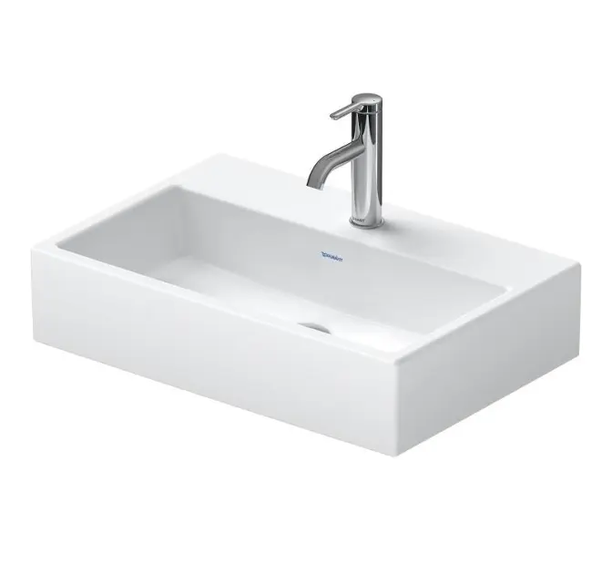 Duravit Vero Air - Waschbecken 60x40 cm, ohne Überlauf, mit Hahnloch, WonderGliss, weiß 23686000411