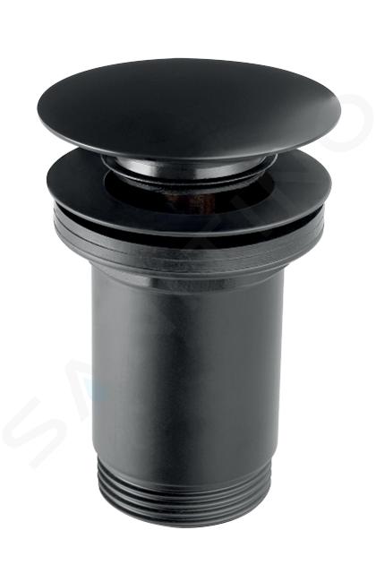 Novaservis Accesorios - Desagüe de lavabo con rebosadero, negro S285-BL-B