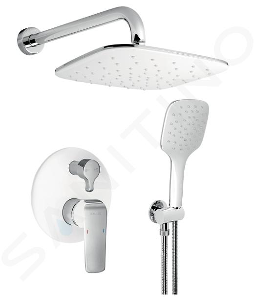 Novaservis Nobless Tina - Set de mitigeur encastré avec accessoires, chrome / blanc SADA38050R,1