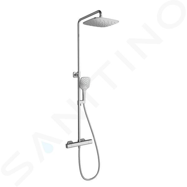 Ravak 10° Free - Set de douche TD F 091.00 / 150 avec thermostat, 250 mm, chrome X070141