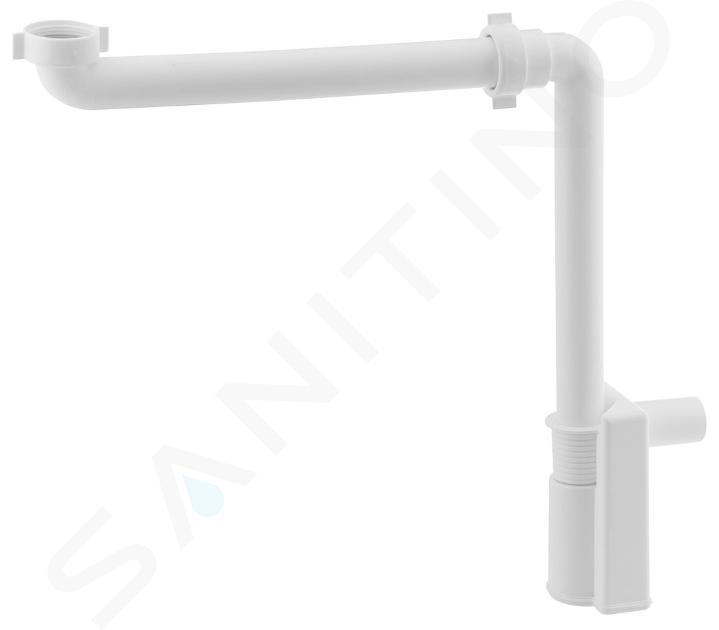 Bruckner Accesorios - Sifón de lavabo Murales que ahorra espacio, 1 1/4, desagüe: 32 mm, blanco 151.032.0