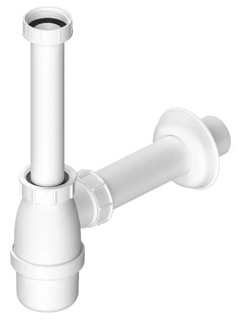 Bruckner - Sifon za umivaonik, 1 1/4, izlaz 40 mm, bijeli 151.109.0