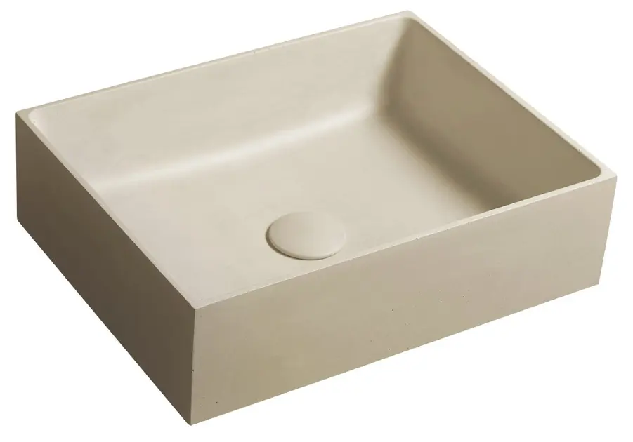 Sapho Formigo - Lavabo da appoggio, 48x37 cm, senza troppopieno, beige FG122