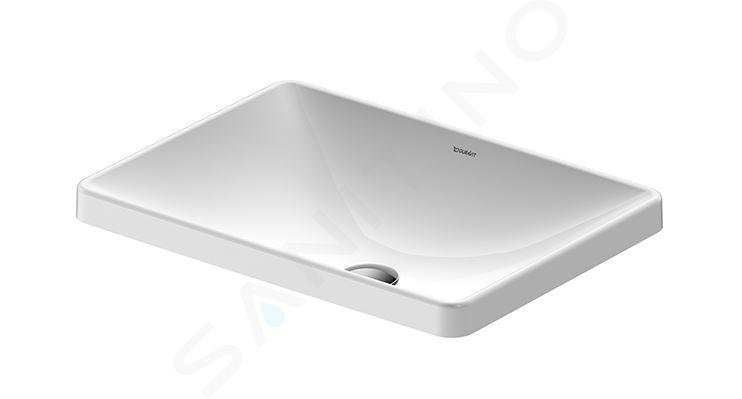 Duravit D-Neo - Umývadlo zápustné, 600x440 mm, bez otvoru na batériu, biela 0358600079