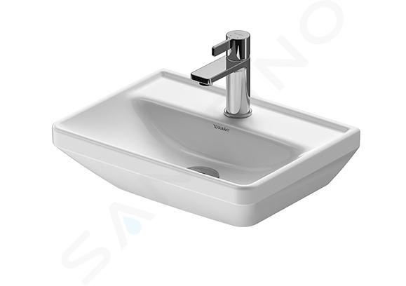 Duravit D-Neo - Umywalka 45x34 cm, 1 otwór na baterię, kolor biały 0738450041