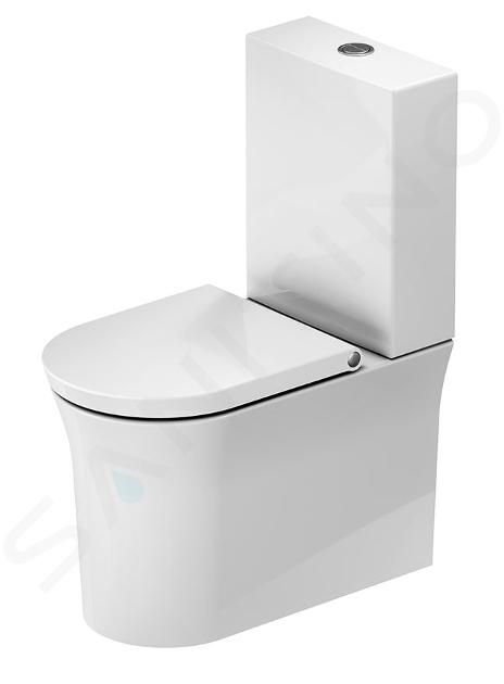 Duravit White Tulip - Duoblok toilet, Vario afvoer, Rimless, wit 2197090000