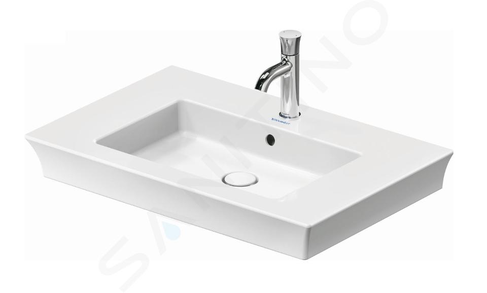 Duravit White Tulip - Umywalka 75x49 cm, 1 otwór na baterię, kolor biały 2363750000