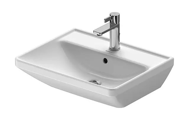 Duravit D-Neo - Umyvadlo 55x44 cm, 1 otvor pro baterii, bílá 2366550000