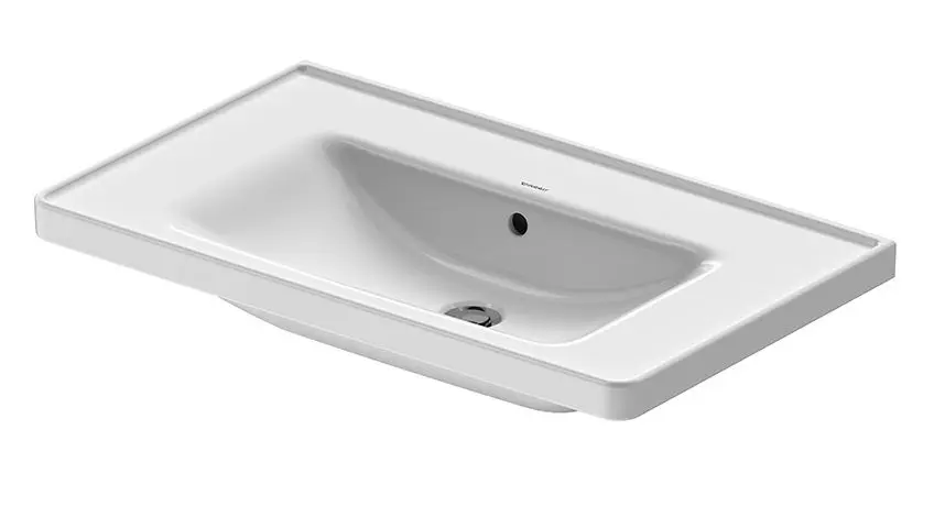 Duravit D-Neo - Lavabo 800x480 mm, senza foro per miscelatore, bianco 2367800060