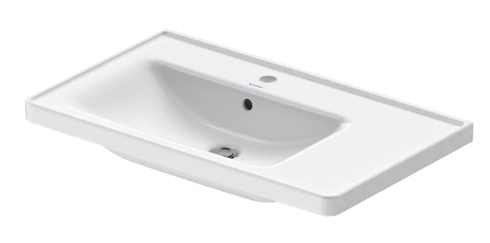 Levně Duravit D-Neo - Nábytkové umyvadlo 80x48 cm, 1 otvor pro baterii vlevo, bílá 2369800000