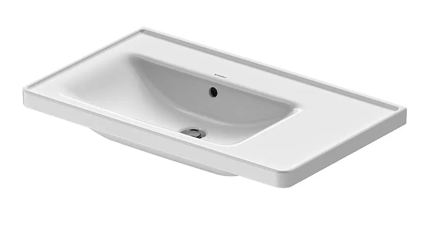 Levně Duravit D-Neo - Nábytkové umyvadlo 80x48 cm, bez otvoru pro baterii, bílá 2369800060