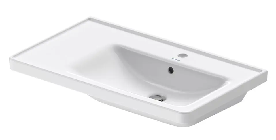 Levně Duravit D-Neo - Nábytkové umyvadlo 80x48 cm, 1 otvor pro baterii vpravo, bílá 2370800000
