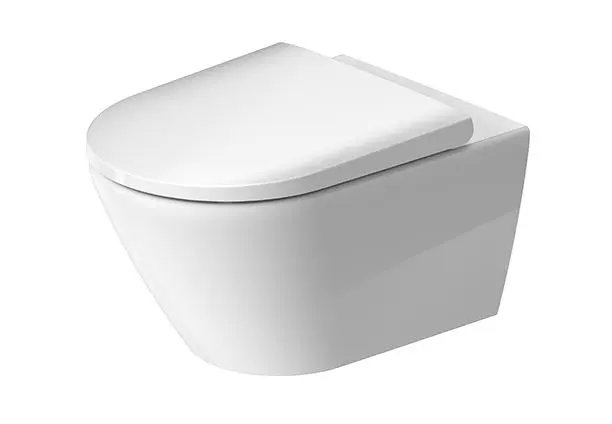 Duravit D-Neo - Wisząca miska WC z deską SoftClose, bez kołnierza, biała 45770900A1