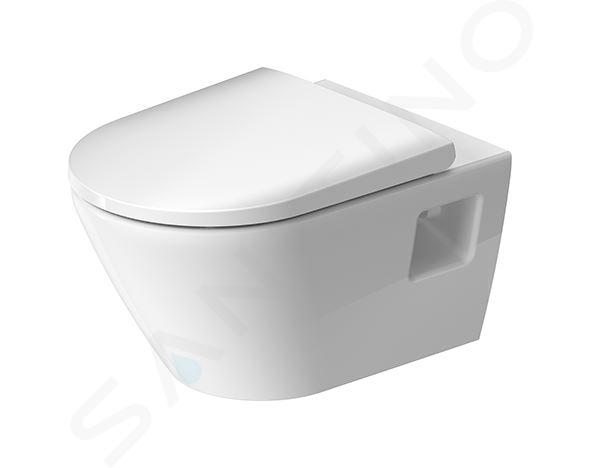 Duravit D-Neo - Függő WC SoftClose ülőkével, perem nélküli, fehér 45780900A1