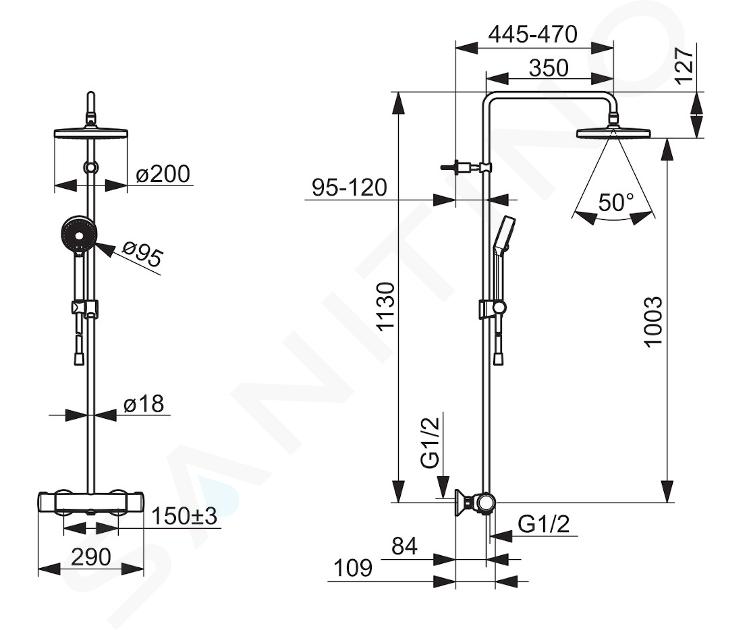 Hansa Hansamicra système de douche 44350230 support de barre de