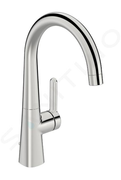 Hansa Designo - Miscelatore da lavabo con braccio di erogazione girevole e sistema di scarico, cromo 51032293