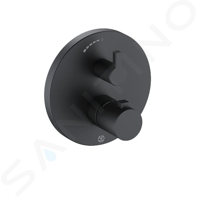 Kludi Nova Fonte - Mitigeur thermostatique de douche à encastrer, noir mat 208353915