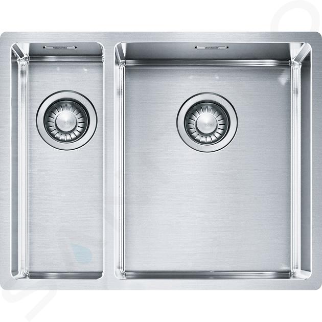 Franke Box - Fregadero BXX 260/160-34-16/7, 56x45 cm, acero inoxidable 127.0369.916