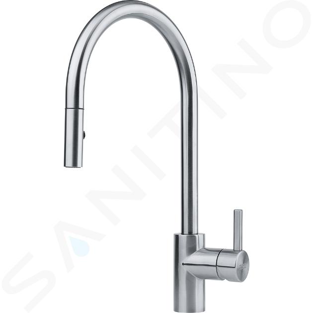 Franke Eos Neo - Baterie chiuvetă FC 0045.501 cu duș extractibil, inox 115.0590.045