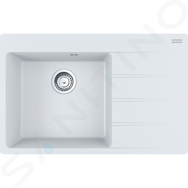 Franke Centro - Évier en Fragranite CNG 611-78 TL / 2, 780x500 mm, blanc-glace 114.0637.512