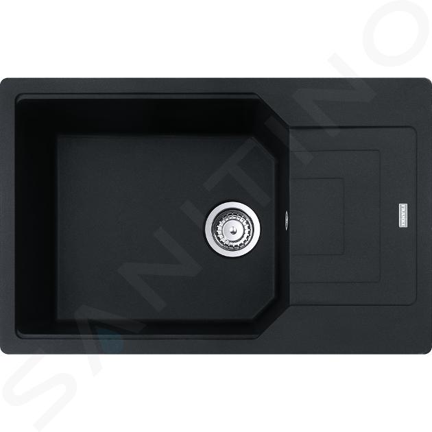 Franke Urban - Fragranit-Spüllbecken UBG 611-78 BB, 780x500 mm, schwarz matt 114.0652.401
