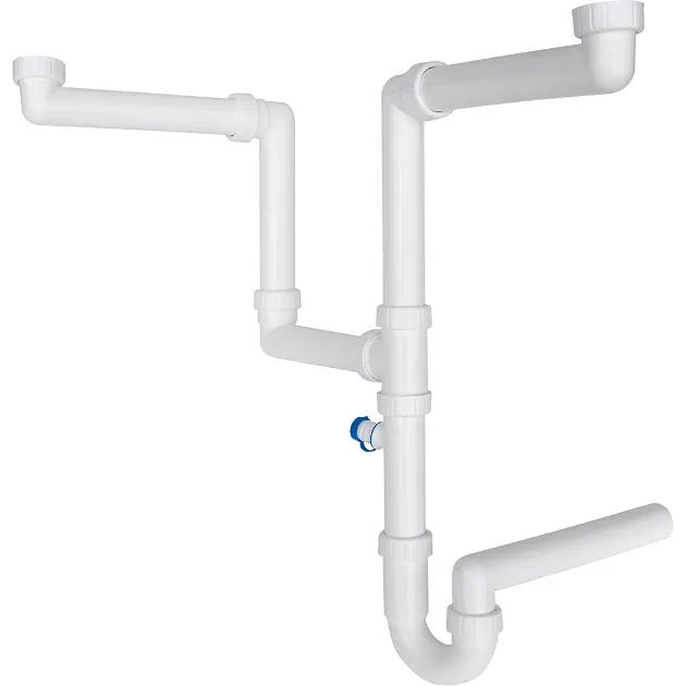 Franke Accessoires - Siphon d'économie d'espace, blanc 112.0066.087