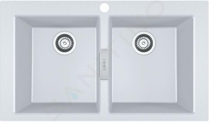 Franke Sirius 2.0 - Tektonit mosogató S2D 620-86, 860x500 mm, fehér 143.0637.160