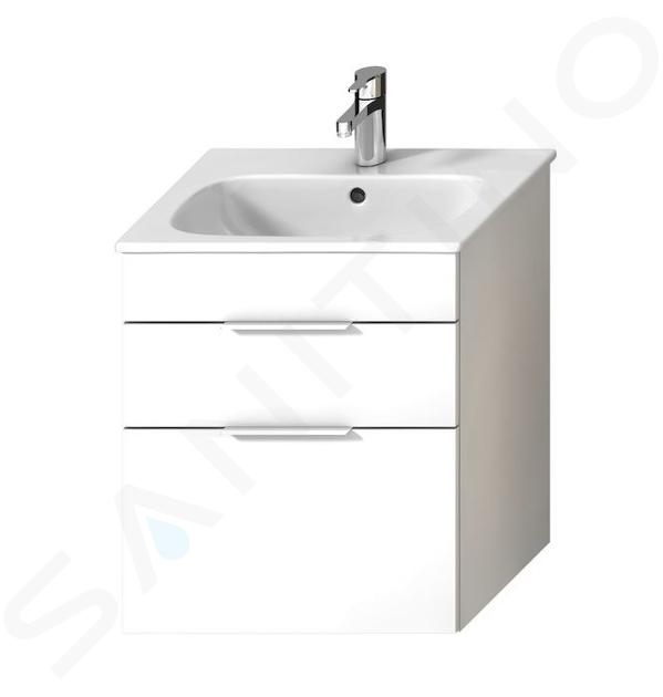 Jika Deep - Mobiletto con lavabo, 53x42x61 cm, bianco H41J6134023001