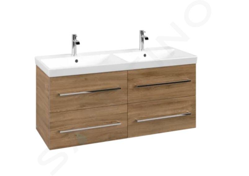 Villeroy & Boch Avento - Mueble de lavabo, 118x51x45 cm, 4 cajones, Oak Kansas A89300RH