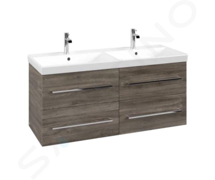 Villeroy & Boch Avento - Umývadlová skrinka, 1180x514x452 mm, 4 zásuvky, Stone Oak A89300RK