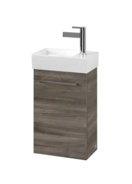 Levně Villeroy & Boch Avento - Umyvadlová skříňka, 34x51x20 cm, 1 dvířka, Stone Oak A87601RK