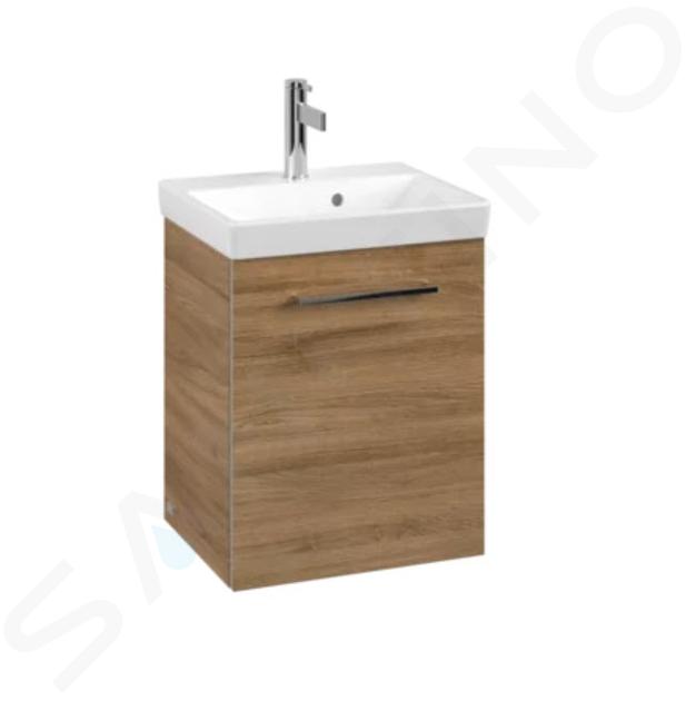 Villeroy & Boch Avento - Wastafelonderkast, 43x51x35 cm, 1 deur, Oak Kansas A88701RH