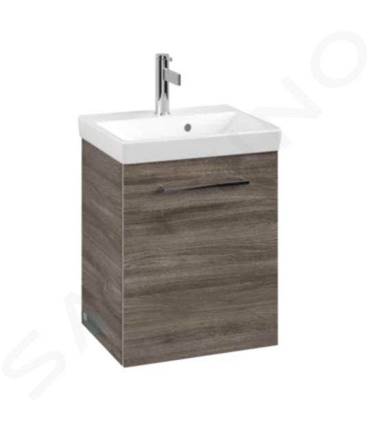 Villeroy & Boch Avento - Wastafelonderkast, 430x514x352 mm, 1 deur, Stone Oak A88700RK