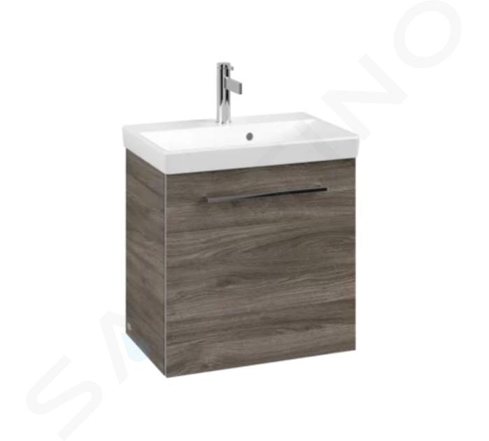 Villeroy & Boch Avento - Wastafelonderkast, 530x514x352 mm, 1 deur, Stone Oak A88801RK