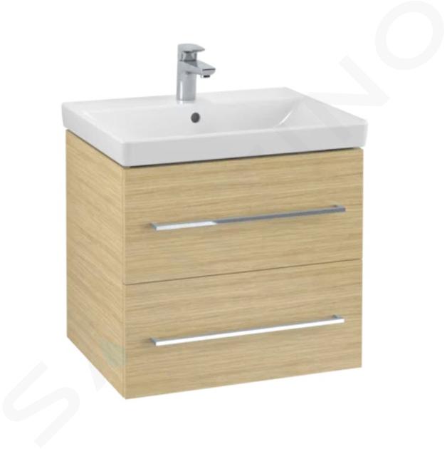 Villeroy & Boch Avento - Mueble de lavabo, 58x51x45 cm, 2 cajones, Oak Kansas A88900RH