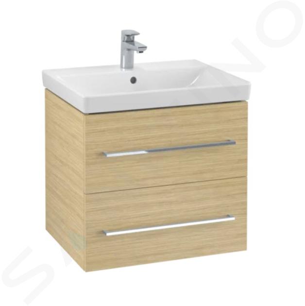 Villeroy & Boch Avento - Meuble sous lavabo 580x514x452 mm, deux tiroirs, Oak Kansas A88900RH