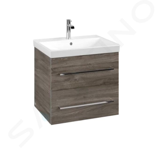 Villeroy & Boch Avento - Mueble de lavabo, 58x51x45 cm, 2 cajones, Stone Oak A88900RK