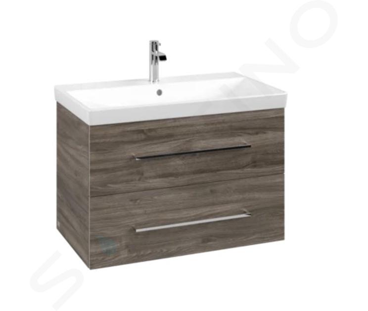 Villeroy & Boch Avento - Mueble de lavabo, 78x51x45 cm, 2 cajones, Stone Oak A89100RK