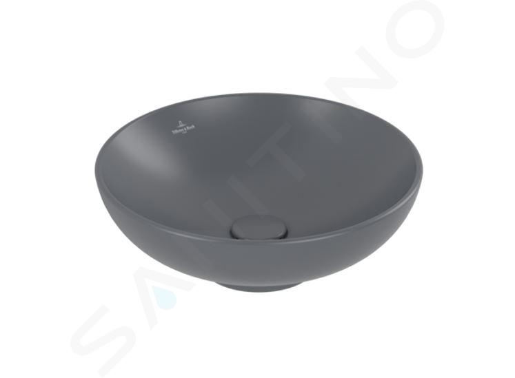 Villeroy & Boch Loop&Friends - Vasque, diamètre 42 cm, avec trop-plein CeramicPlus, graphite 4A4600i4