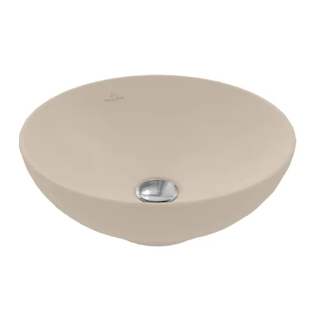Levně Villeroy & Boch Loop&Friends - Umyvadlo na desku, průměr 42 cm, bez přepadu, CeramicPlus, Almond 4A4601AM