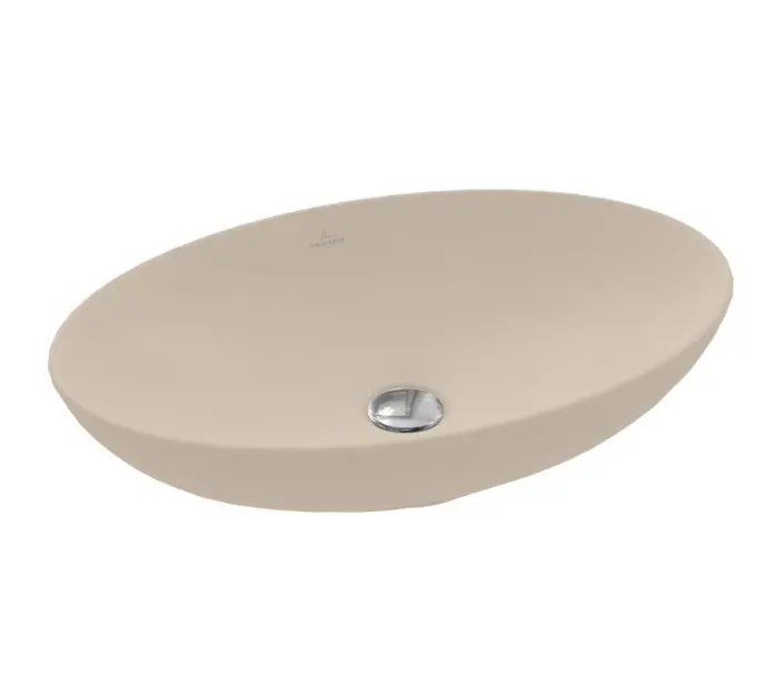 Levně Villeroy & Boch Loop&Friends - Umyvadlo na desku, 56x38 cm, bez přepadu, CeramicPlus, Almond 4A4701AM