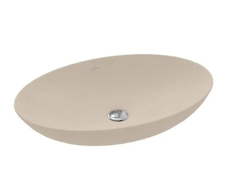 Levně Villeroy & Boch Loop&Friends - Umyvadlo na desku, 62x42 cm, bez přepadu, CeramicPlus, Almond 4A4801AM
