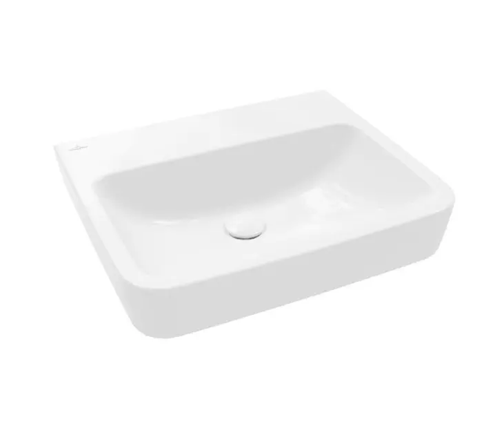 Levně Villeroy & Boch O.novo - Umyvadlo 55x46 cm, bez přepadu, bez otvoru pro baterii, CeramicPlus, alpská bílá 4A4158R1