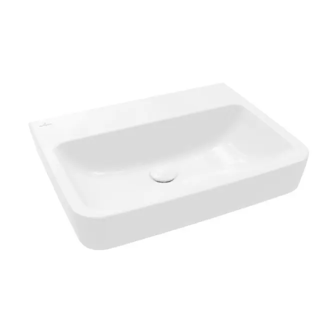 Levně Villeroy & Boch O.novo - Umyvadlo 60x46 cm, bez přepadu, bez otvoru pro baterii, CeramicPlus, alpská bílá 4A4163R1