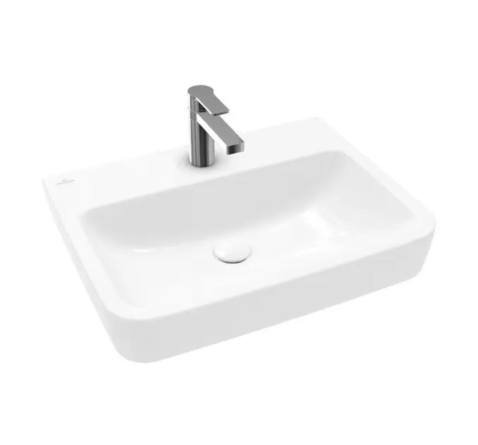 Levně Villeroy & Boch O.novo - Umyvadlo 60x46 cm, bez přepadu, otvor pro baterii, AntiBac, CeramicPlus, alpská bílá 4A4161T2
