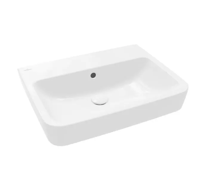 Levně Villeroy & Boch O.novo - Umyvadlo 60x46 cm, s přepadem, bez otvoru pro baterii, AntiBac, CeramicPlus, alpská bílá 4A4162T2