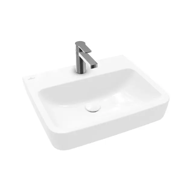 Levně Villeroy & Boch O.novo - Umyvadlo 55x46 cm, bez přepadu, otvor pro baterii, alpská bílá 4A41MJ01