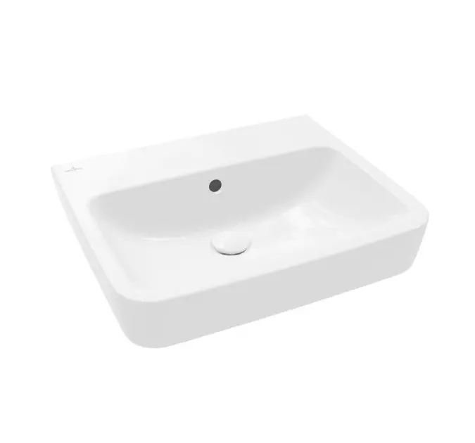 Levně Villeroy & Boch O.novo - Umyvadlo 55x46 cm, s přepadem, bez otvoru pro baterii, CeramicPlus, alpská bílá 4A41MLR1