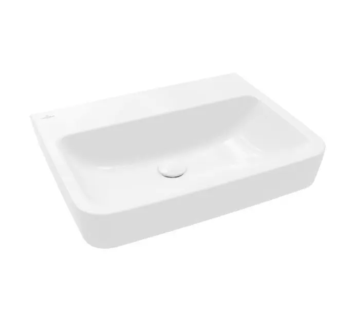 Levně Villeroy & Boch O.novo - Umyvadlo na desku, 60x46 cm, bez přepadu, bez otvoru pro baterii, CeramicPlus, alpská bílá 4A416FR1