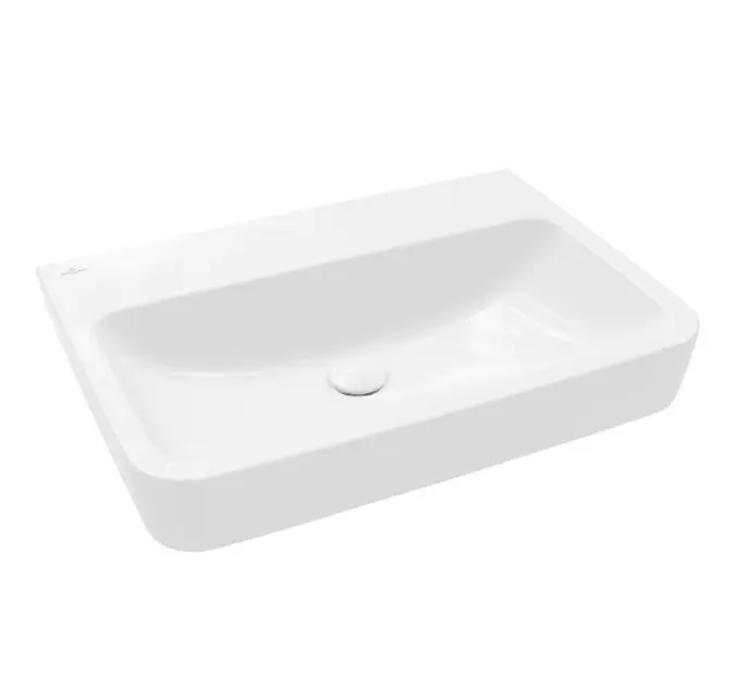 Levně Villeroy & Boch O.novo - Umyvadlo na desku, 65x46 cm, bez přepadu, bez otvoru pro baterii, alpská bílá 4A41KF01